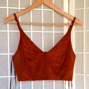 Forever 21 Microsuede Crop Top Size M